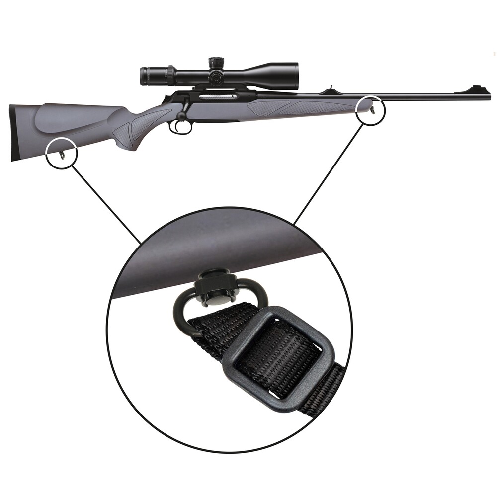 Riemenbügel und Buchse SLIM "Push & Go", Halder