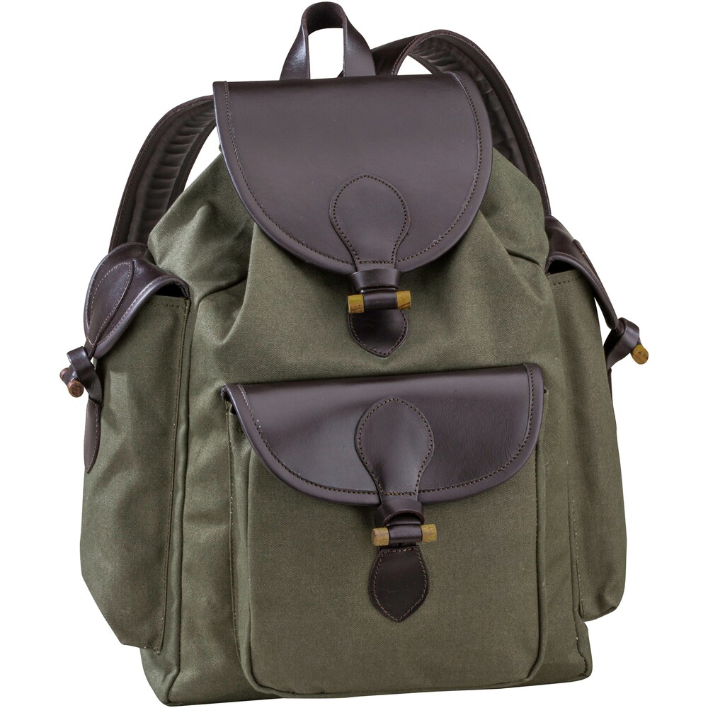 Sac à dos avec empiècements en cuir
