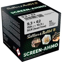 Cartouches ciné tir Screen-Ammo 9,3x62 SCR zinc 159 grs., Sellier & Bellot