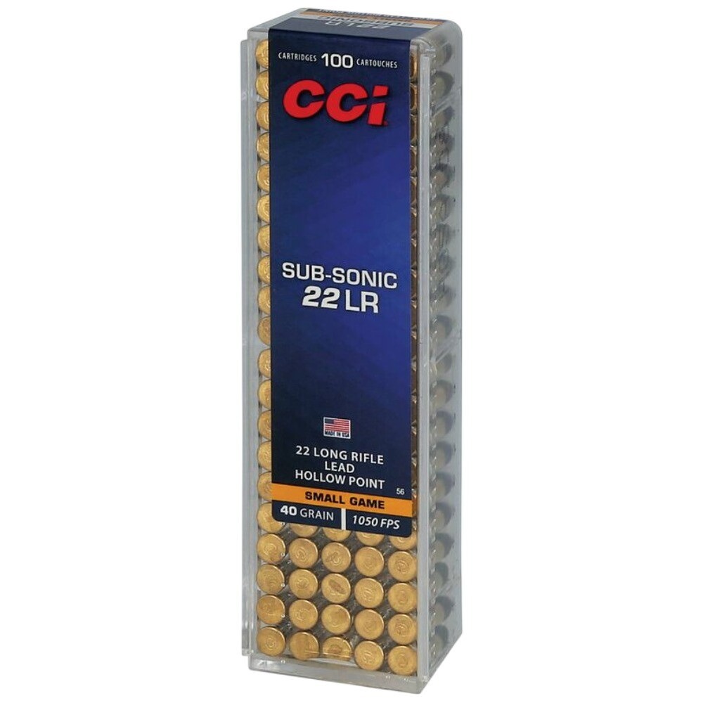 22LR 40grs Subsonic plomb HP boîte de 100, CCI