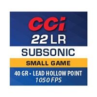 22LR 40grs Subsonic plomb HP boîte de 100, CCI