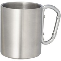 Tasse inox double paroie avec mousqueton