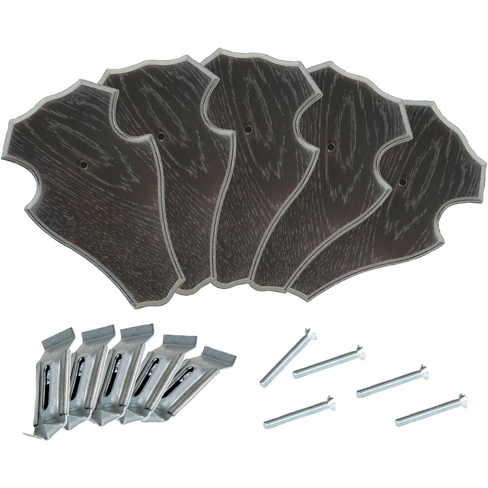 kit de 5 plaques trophées avec pinces et vis