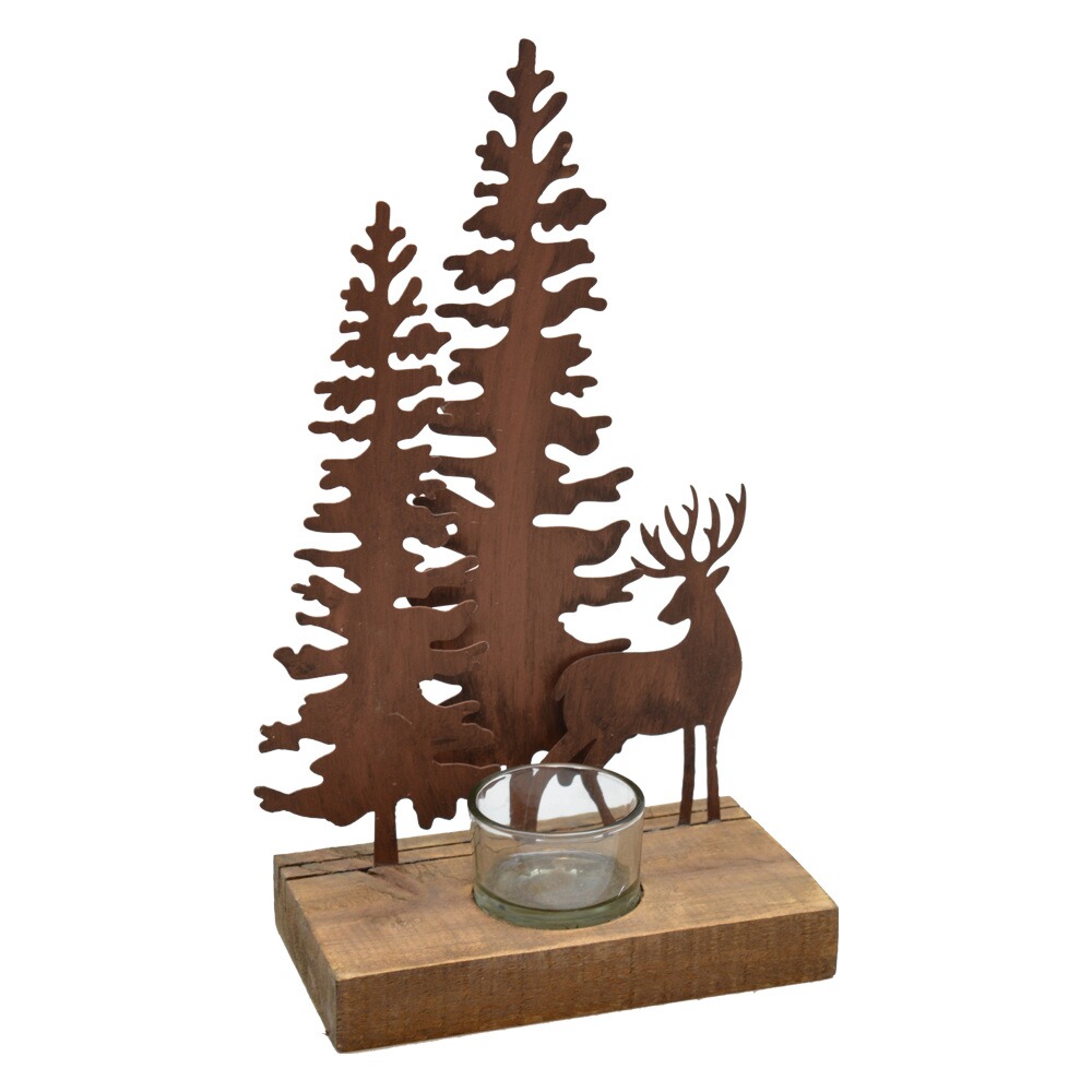 Photophore cerf en foret