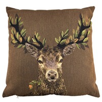 Coussin motif tête de cerf