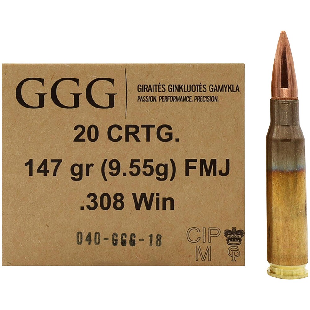 .308 Win. FMJ 9,5g/147grs., GGG