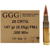 .308 Win. FMJ 9,5g/147grs., GGG