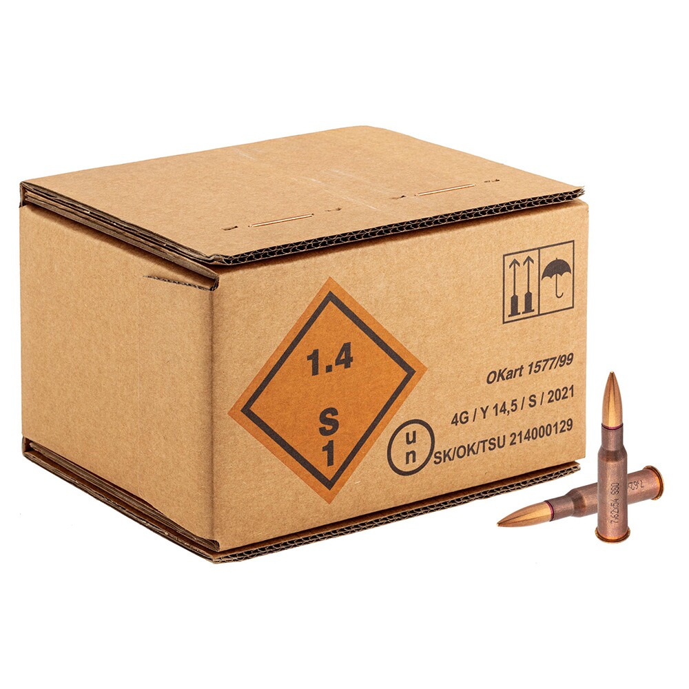 7,62x54 R FMJ SSO CIP 148grs/9.59g