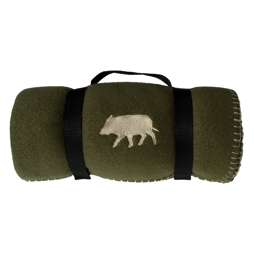 Plaid polaire avec motif sanglier