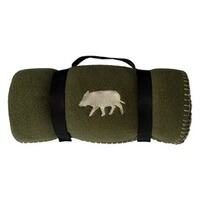 Plaid polaire avec motif sanglier
