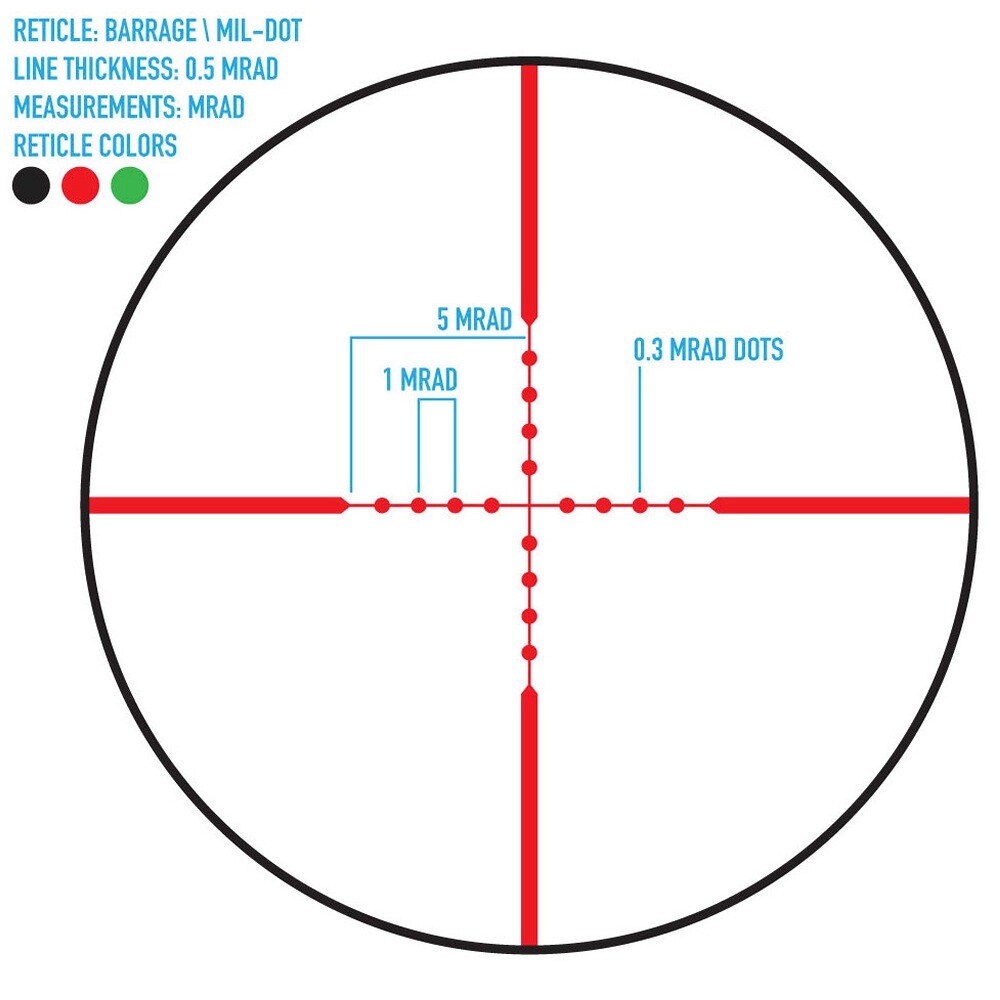 Lunette de visée Barrage 1,5-5x32, Firefield