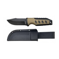 Couteau Bushcraft Coyote-Noir, POLICELAND