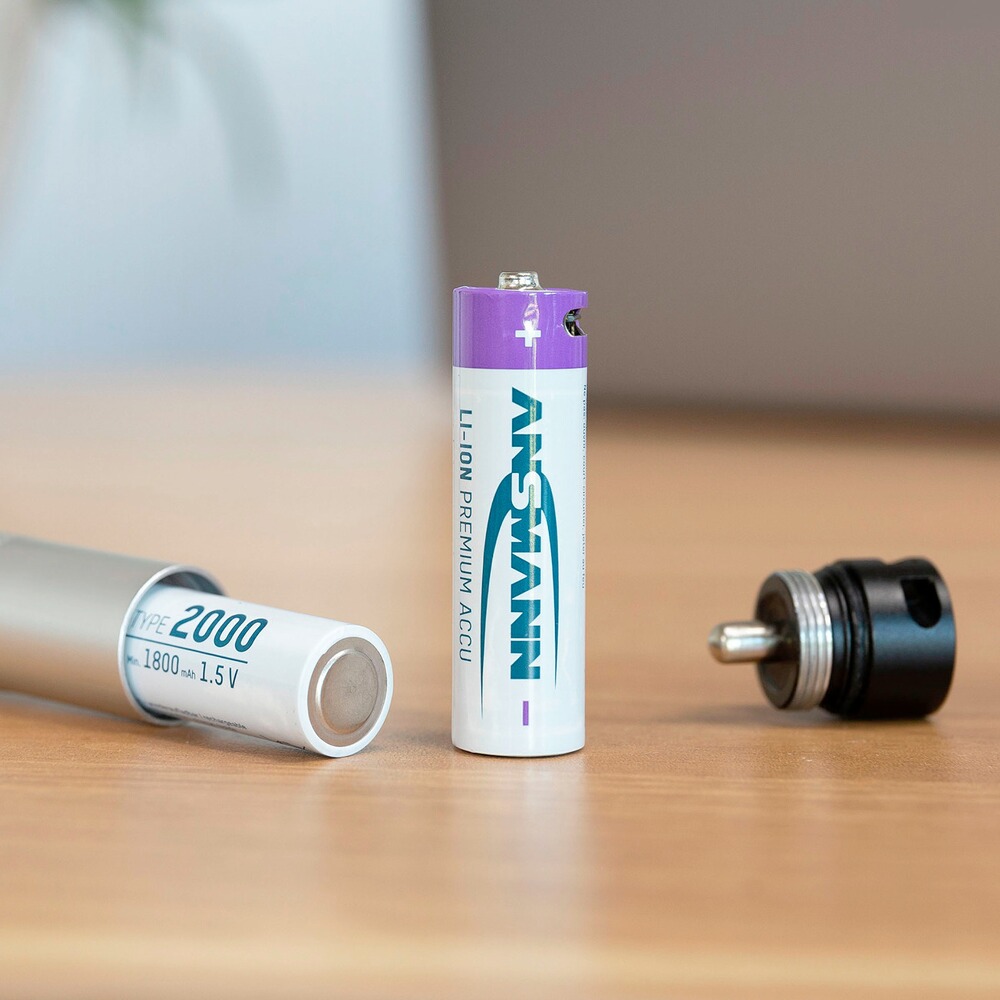 Piles rechargeables Li-Ion 1,5V AA type 2000 USB-C par 4, Ansmann