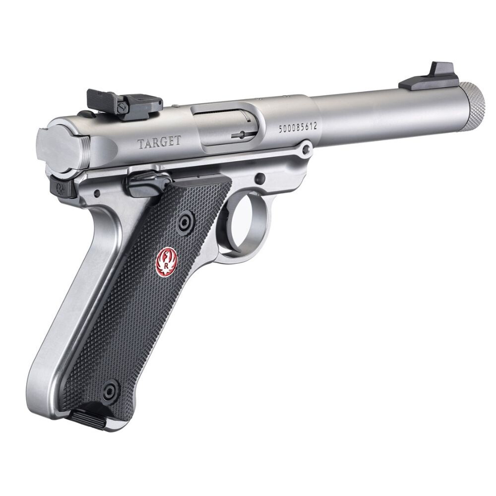 Pistolet Mark IV Target Inox 5,5" canon fileté, Ruger