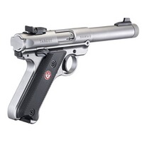 Pistolet Mark IV Target Inox 5,5" canon fileté, Ruger