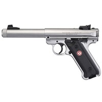 Pistolet Mark IV Target Inox 5,5" canon fileté, Ruger