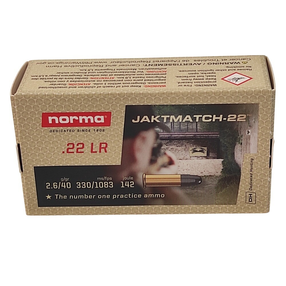Norma 22LR Jaktmatch LRN 2.6g 40gr x50, Norma