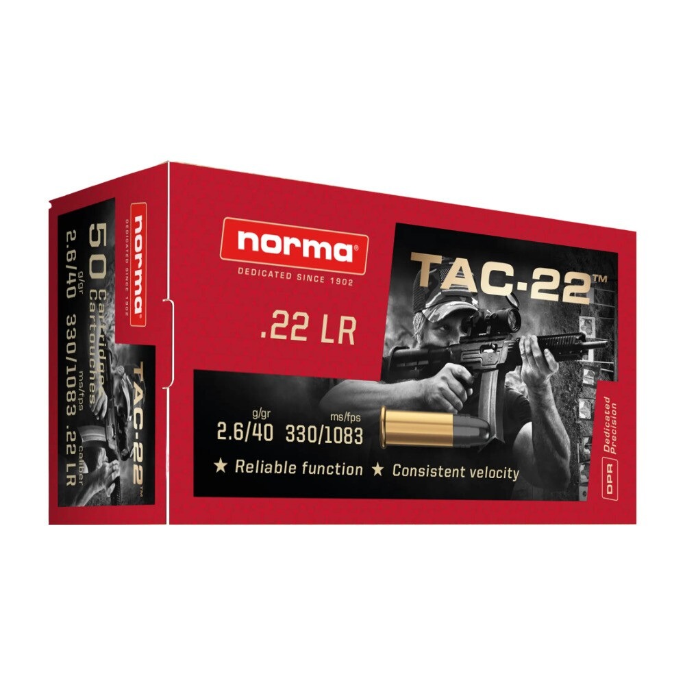 Norma 22LR TAC LRN 2.6g 40gr x50