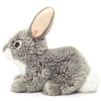 Peluche lapin couché, 18 cm, Teddy