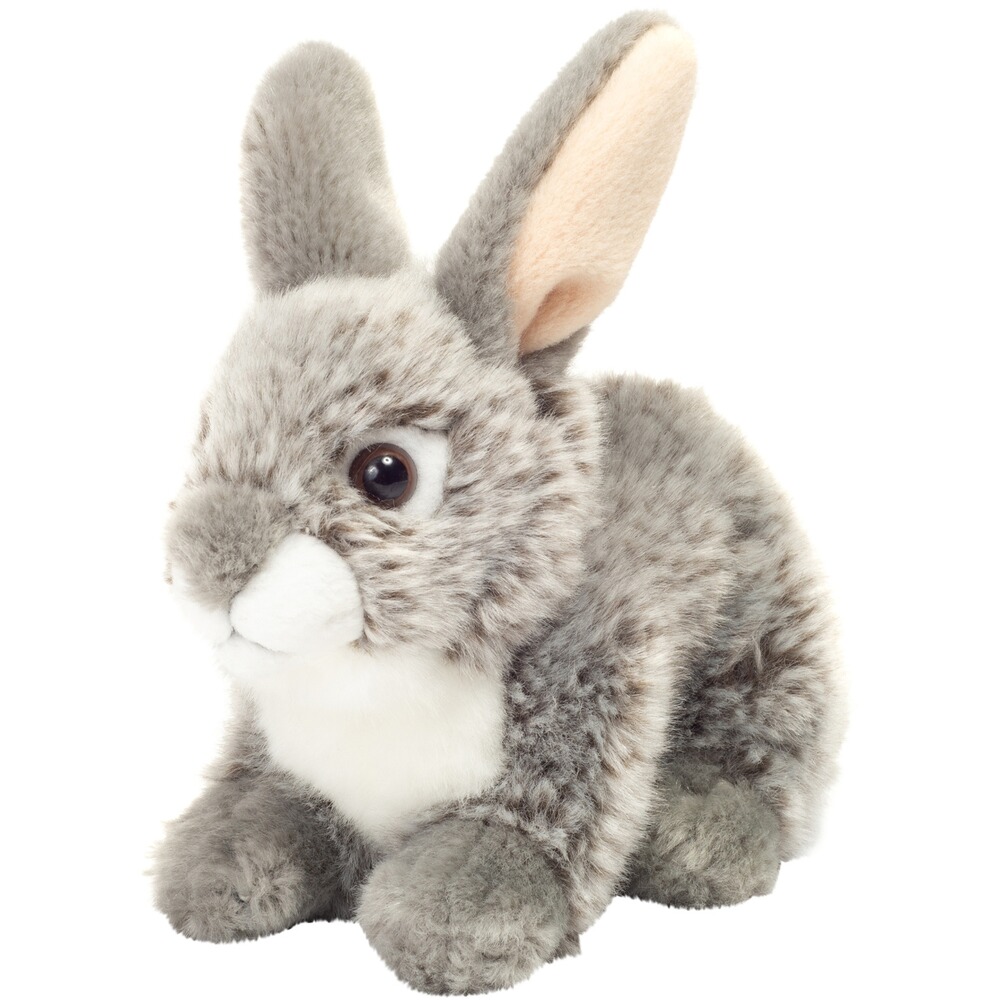 Peluche lapin couché, 18 cm