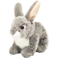 Peluche lapin couché, 18 cm, Teddy