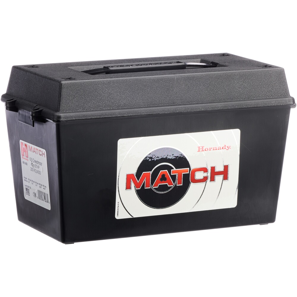 6,5 Creedmoor Match BTHP 9,1 g/140 grs. 200 pièces, Hornady