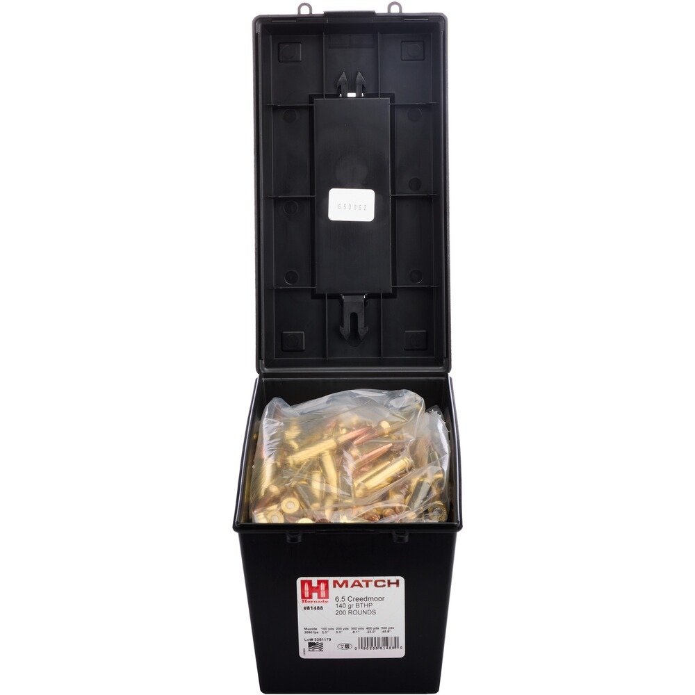 6,5 Creedmoor Match BTHP 9,1 g/140 grs. 200 pièces, Hornady