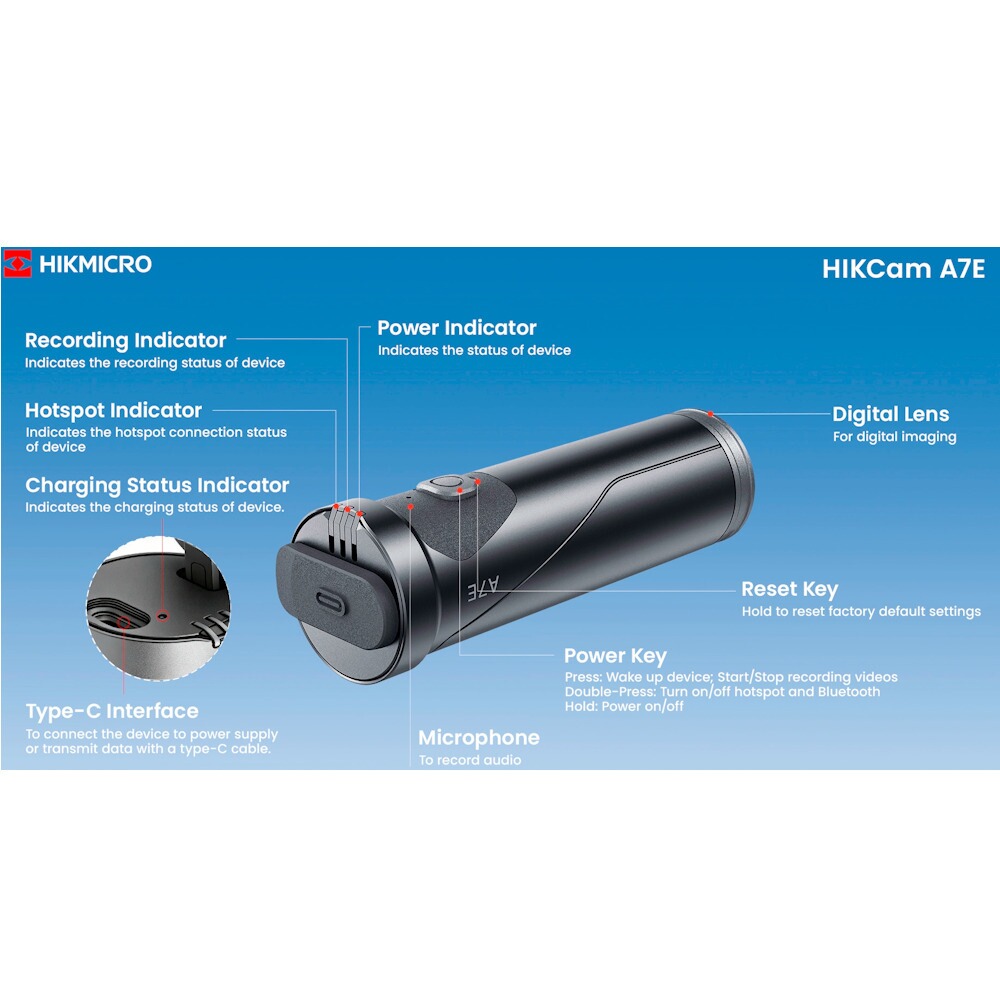 Caméra HIKCAM A7E 4K, Hikmicro