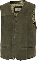 Gilet cuir court olive , Parforce Tradition