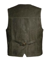 Gilet cuir court olive , Parforce Tradition