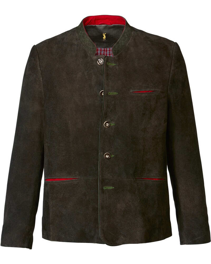 Veste janker en cuir brun antik