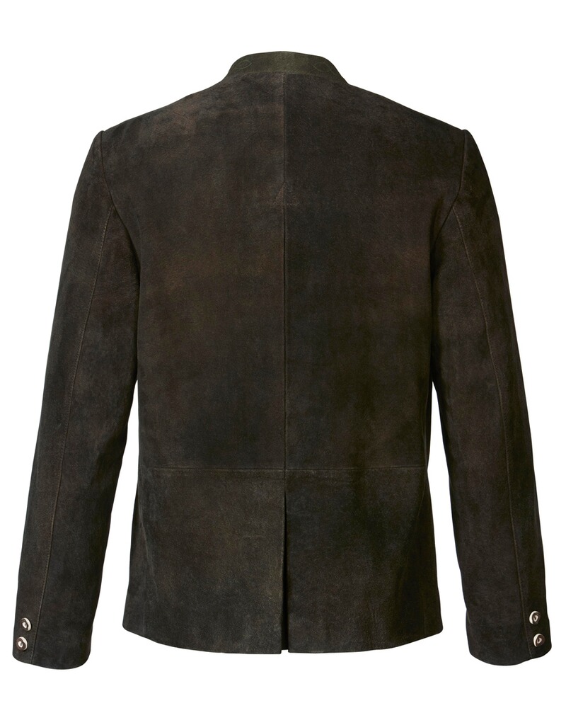 Veste janker en cuir brun antik , Almsach