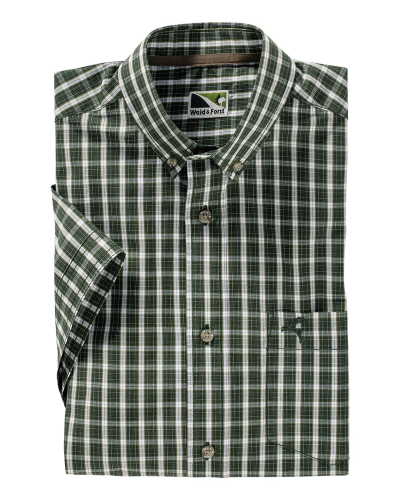 Chemise à manches courtes à carreaux Oxford, Wald & Forst