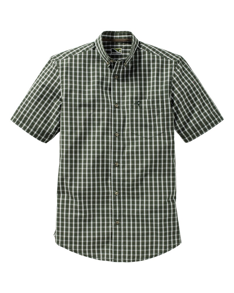 Chemise à manches courtes à carreaux Oxford