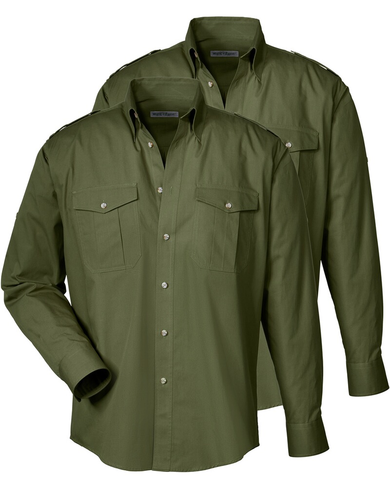 Double pack chemise de pilote olive