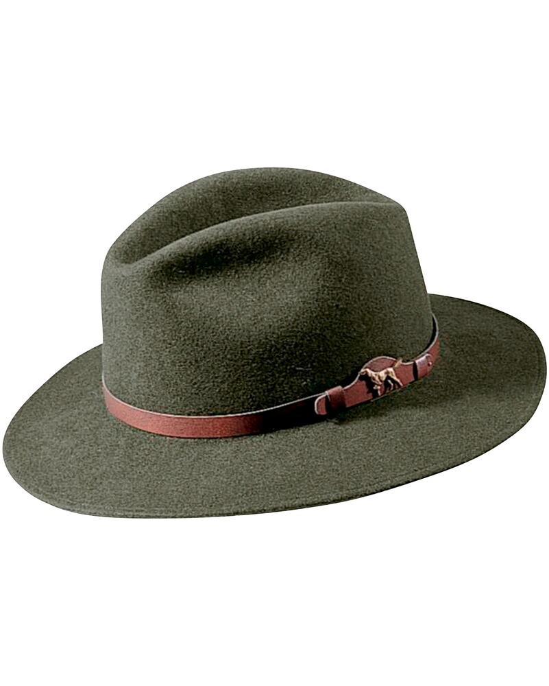 Chapeau de chasse garniture cuir indéformable