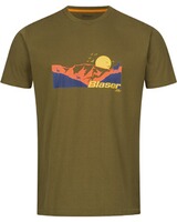 T-Shirt Mountain Print, Blaser Outfits