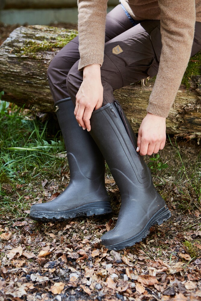 Bottes Cardinal en caoutchouc avec fermeture glissière et doublure néoprène , Parforce Essential