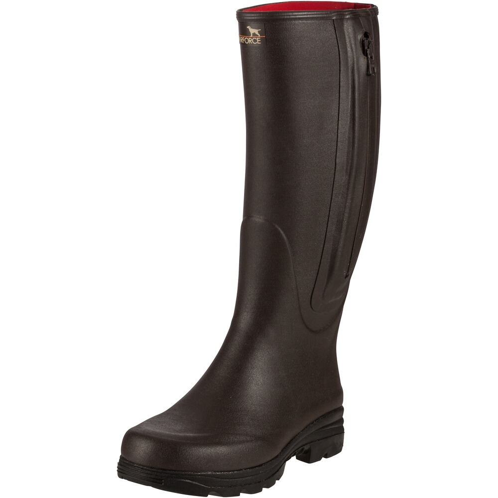 Bottes en caoutchouc avec fermeture éclair et doublure en néoprène