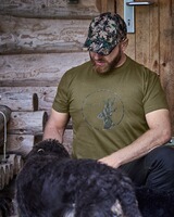 Pack de 2 t-shirts imprimés chevreuil, Parforce Essential