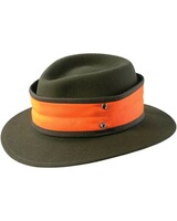 Chapeau de chasse olive avec bandeau signal, Parforce Tradition