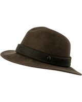 Chapeau de chasse olive avec bandeau signal, Parforce Tradition