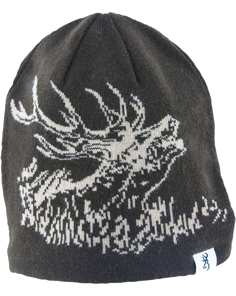 Bonnet réversible Deer Scene noir/orange