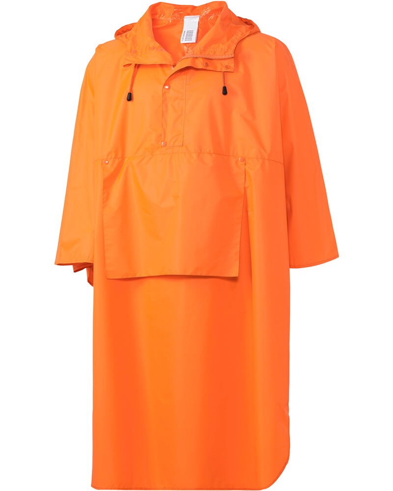 Poncho imperméable orange