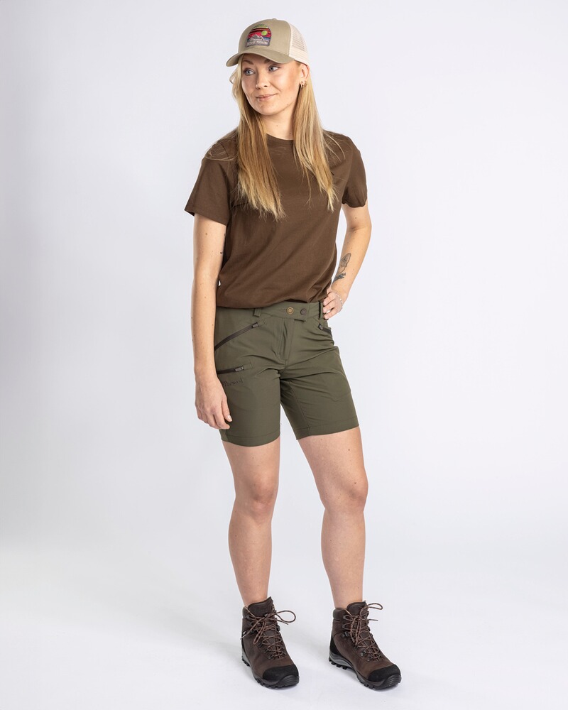 Short pour femmes Abisko Light Stretch, Pinewood