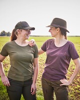 Pack de 2 t-shirts femme imprimés chasse, Parforce Essential