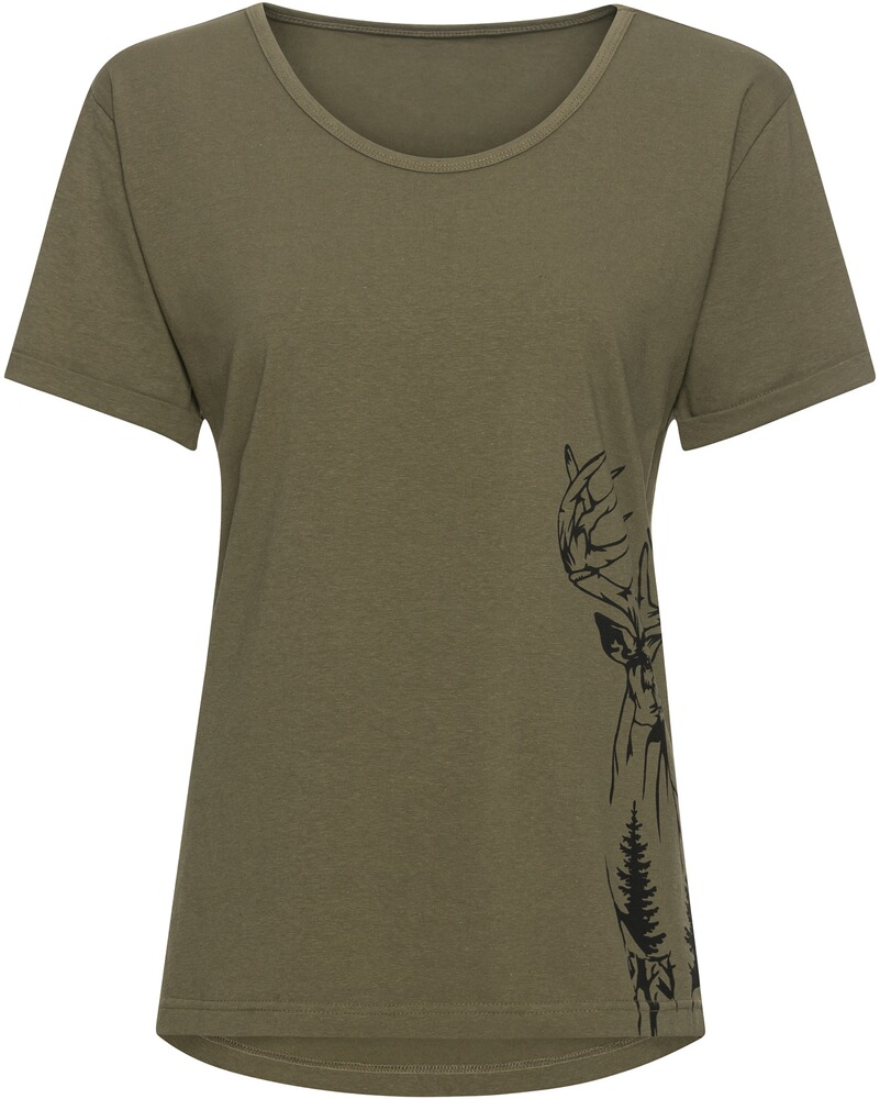 T-shirt femme imprimé cerf
