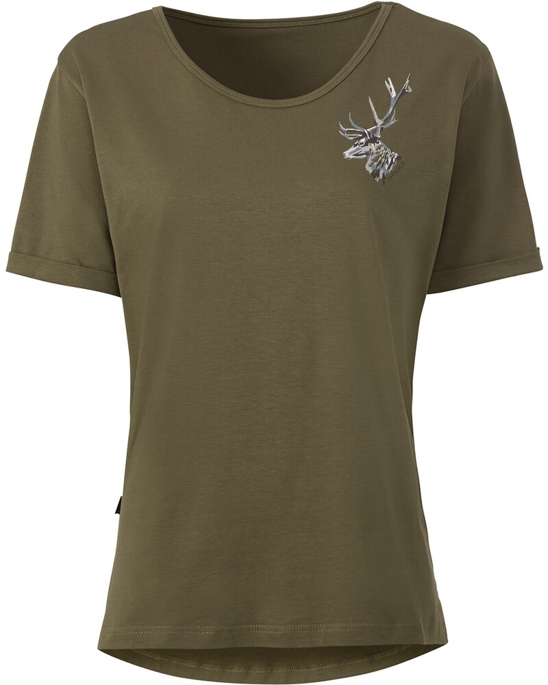 Pack de 2 t-shirts femme imprimés cerf, Parforce Essential