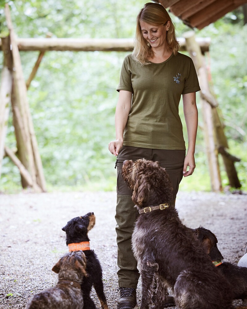 Pack de 2 t-shirts femme imprimés cerf, Parforce Essential