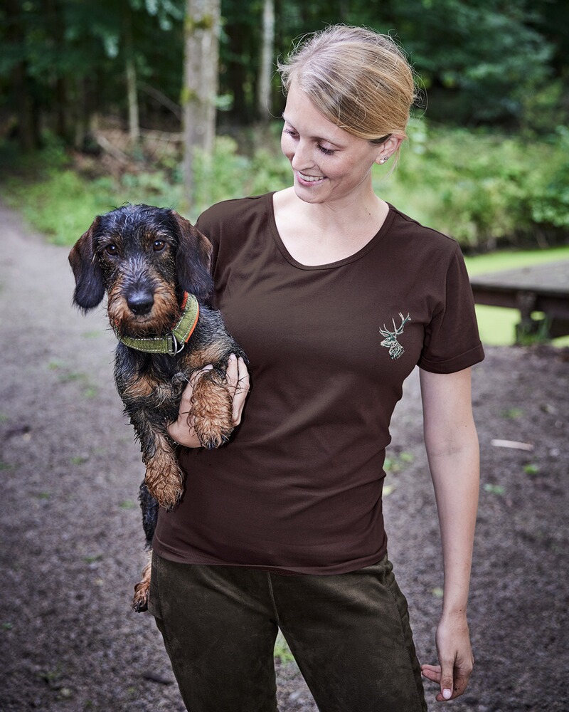 Pack de 2 t-shirts femme imprimés cerf, Parforce Essential